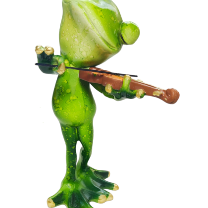 Żaba grająca na skrzypcach